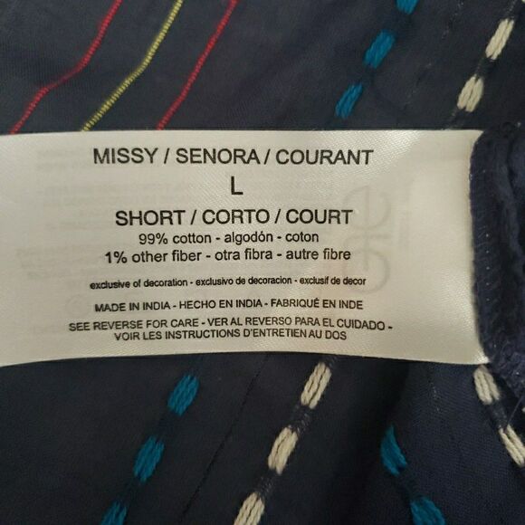 Ella Moss Blouse Womens L Blue Top Braided Tassels Fring Semi Sheer Boho Peasant - Picture 8 of 10